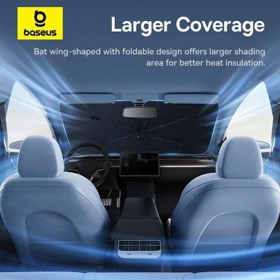 Baseus CoolRide Windshield Sunshade Umbrella - Cluster Black